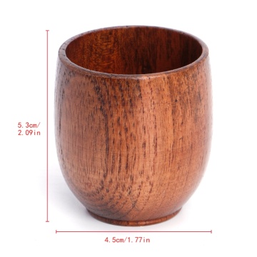 Brief Wooden Drinking Small Wine Cup Handmade Crafts Gift natural wood grain Teacups Home Decoration