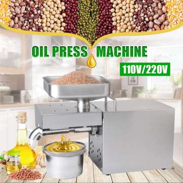 Home/Commercial Oil presser 220/110V Stainless steel Oil press machine Peanut/Olive oil maker use for Sesame/Almond/Walnut