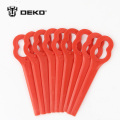 DEKO 100pcs Swing Plastic Blade Pendants for DKGT06 20V Lithium 1500mAh Cordless Grass Trimmer Garden Timmer A