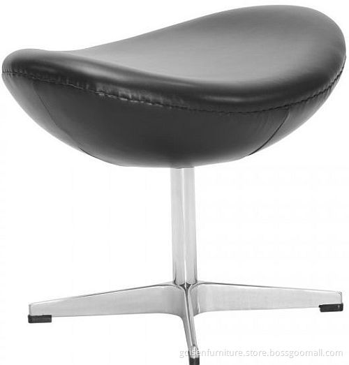 Egg Chair Stool by Leather Upholstered