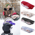 Kids Winter Thick Warm Stroller Gloves Pushchair Hand Muff Mitten Baby Buggy Clutch Cart Hand Gloves Waterproof Pram Accessory