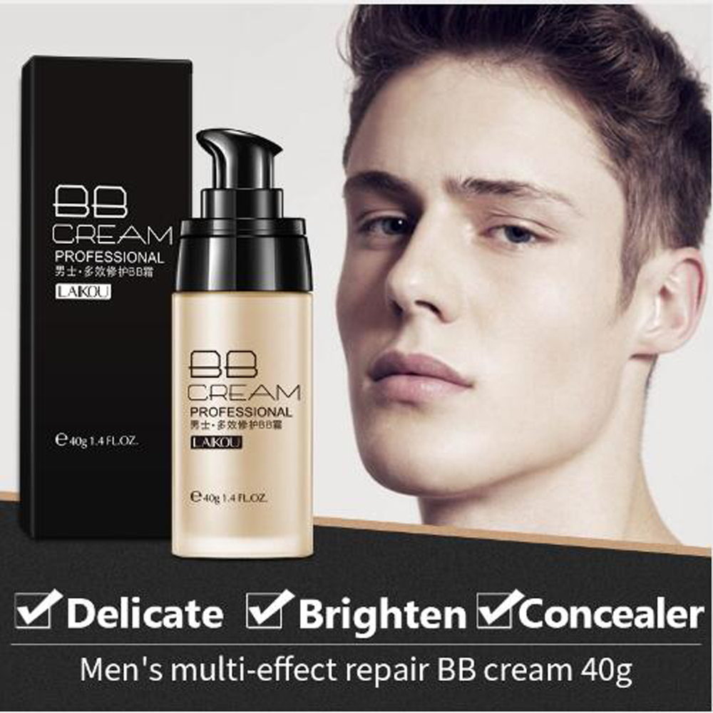 LAIKOU Men BB Cream Face Cream Natural Whitening Skin Care Men Effective Care Sunscreen Face Foundation Base Makeup Skin Color