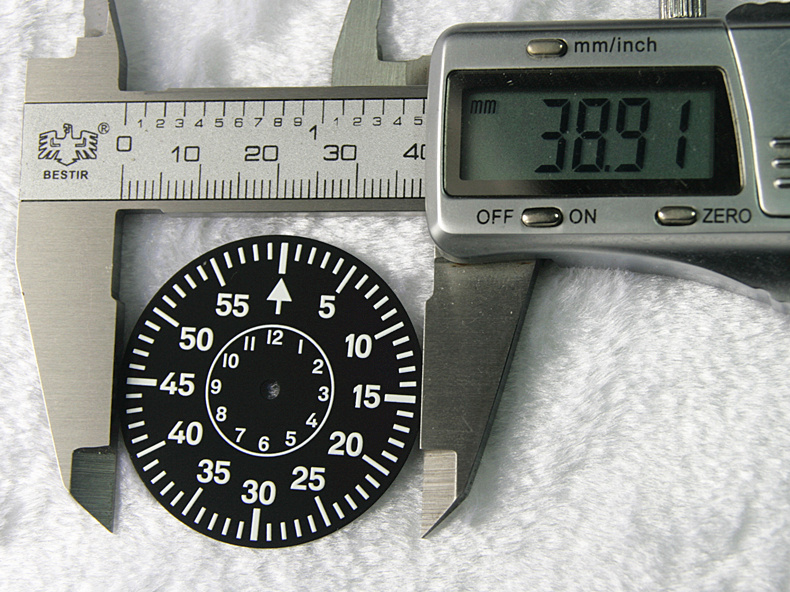 38.9mm Watch Dial Green Luminous Watch Face Wristwatch Plate Tool Parts For ETA 6497 6498 ST36 Watch Repair Replacement
