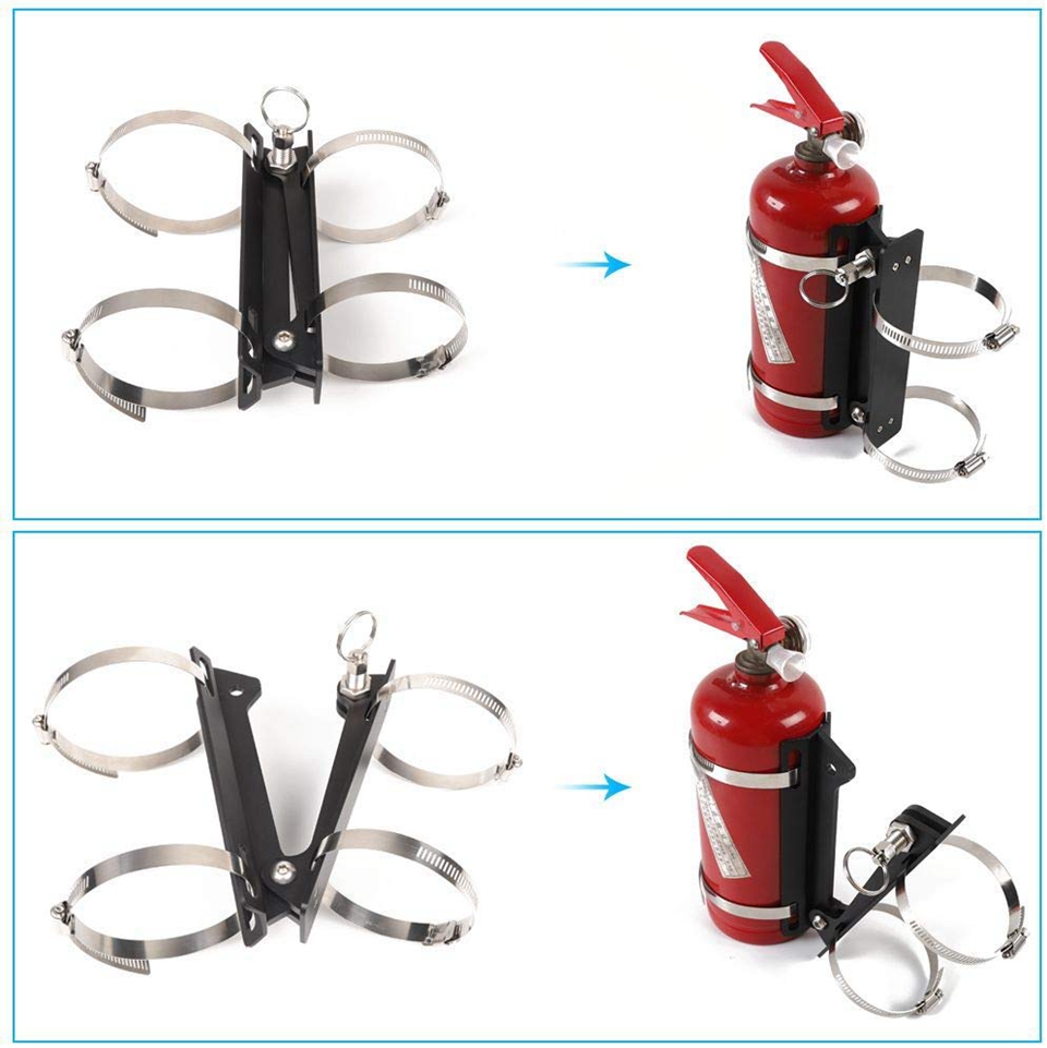 SHINEKA Adjustable Roll Bar Fire Extinguisher Mount Bottle Holder for Jeep Wrangler TJ JK JKU JL 1996-2020 Car Accessories
