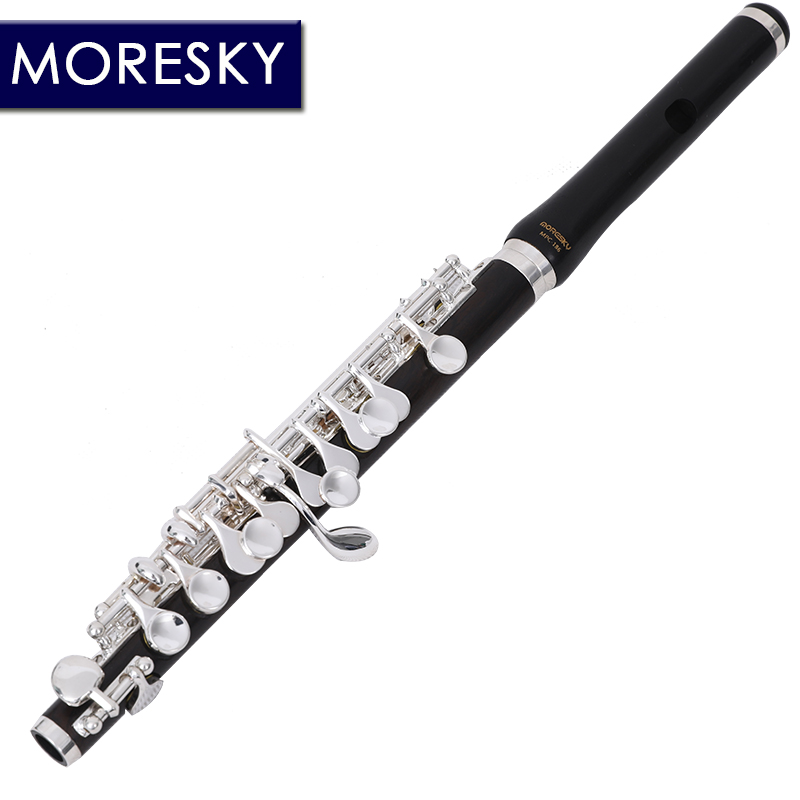 MORESKY Piccolo C Key Cupronickel Half-size Flute Silver Plated Body Material Bakelite MPC-861