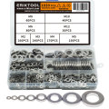 1030pcs Flat Washers M2 M3 M4 M5 M6 M8 M10 M12 Stainless Steel Washer Kit Metal Gaskets Washers Set For Screw Bolt