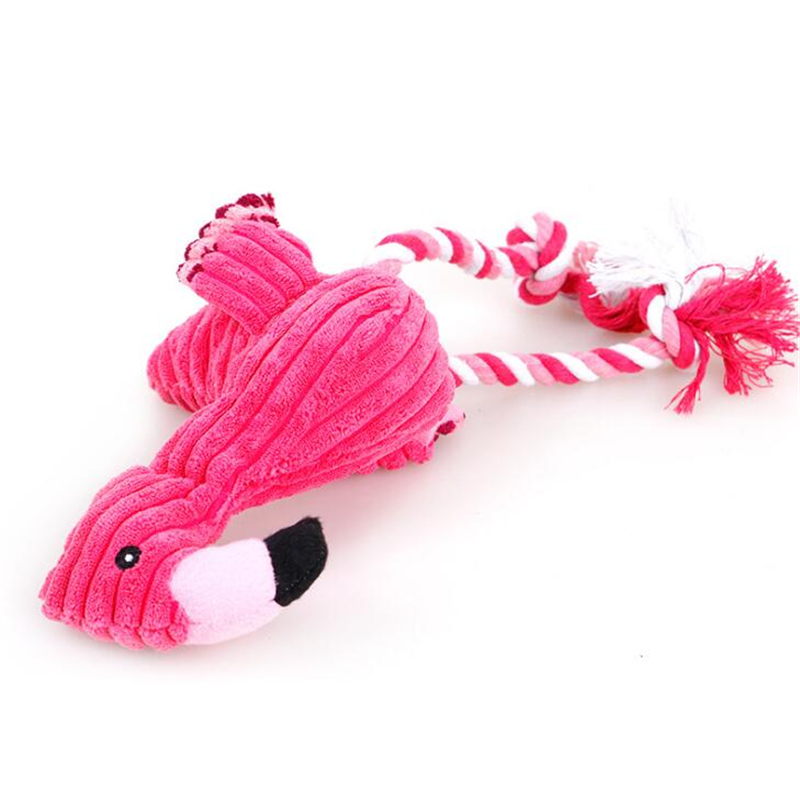 Interactive Chew Toys Pet Dog Cleaning Teeth Squeaky Toy for Small/Large Dogs Fleece Cotton Rope Dog Toy Pet Training Products