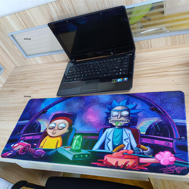 Rick Anime Gaming Speed Mouse Pad Gamer Large Mouse Mat Soft Durable Keyboard Mousepad Computer Desk Mat
