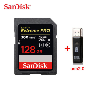 SanDisk Extreme High Speed 64GB UHS-ll SD Card Memory Card 128G Camera Memory Card Flash Card 300MB/s 32G UHS-II Read 300M