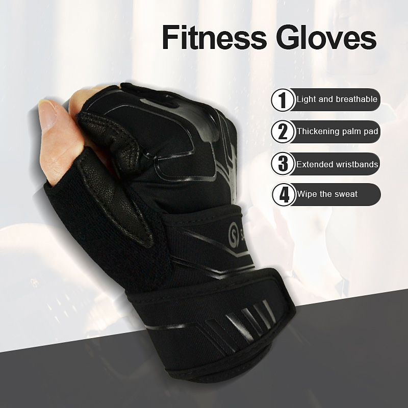 Savior Weightlifting Fitness Gloves Anti-slip Leather Wrist Support Gym Gloves for Men Women