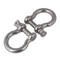 5Pcs M6 Silver 304 Stainless Steel Rustproof Screw Pin Anchor Bow Shackle Clevis European Style