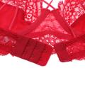 Varsbaby sexy unlined floral lace underwear underwire Y-lined beauty back bra+high-waist panty sets