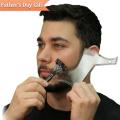 Straighten Cutter Comb Beard Style Tools Double Side Plastic Moustache Moulding Comb Men Anti Detangler Moulding Trimmer Ruler