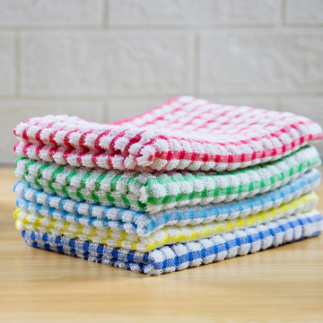 4pcs Kitchen Towel Cleaning Cloth Window Glass Car Floor Rags Bowl Dish Wiper Household Cotton Cleaning Cloth Random Color