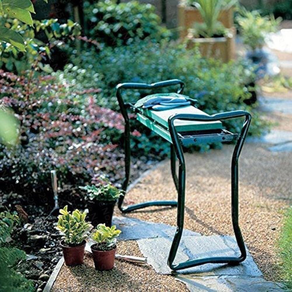 Folding Garden Seat Stainless Steel Stool/side Pocket Chairs Outdoor Multi-Functional Gardening Tools For Men Ladies Gardeners