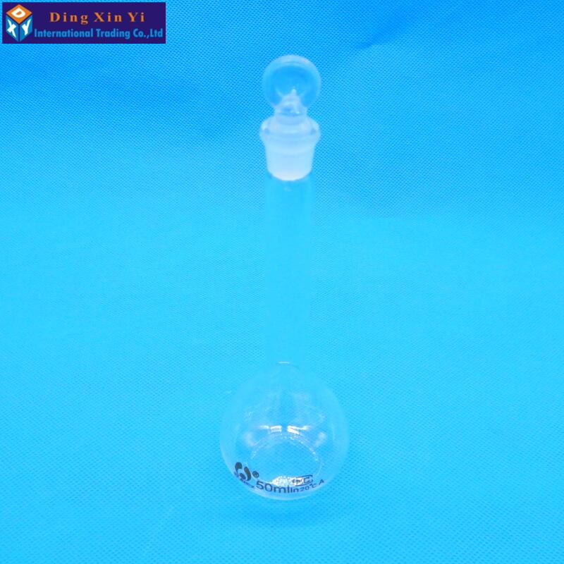 50ml Transparent volumetric flask Constant volume bottle flint glass flask volumetric Laboratory volumetric flask