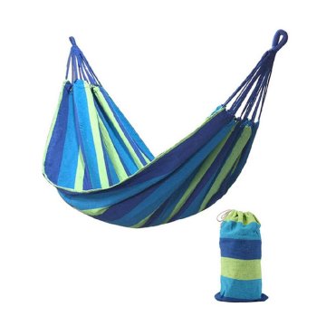 280X80cm 2 Persons Striped Hammock Outdoor Leisure Bed Thickened Canvas Hanging Bed Sleeping Swing Hammock For Camping Hunting