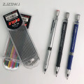 Mechanical pencil 2.0mm 2B drawing writing activity pencil with12-color refill office school stationery