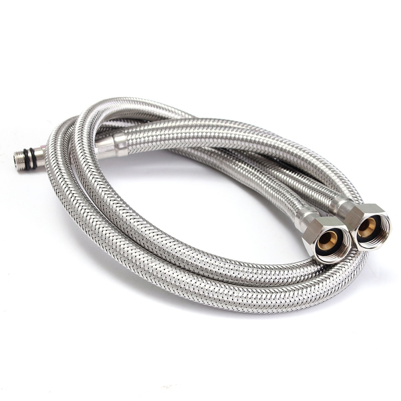 Flexible Faucets Braided Hose Tap 2 X 24 Inch Length Line Pipe 3/8" Stainless Steel Bathroom Product Water Supply Line