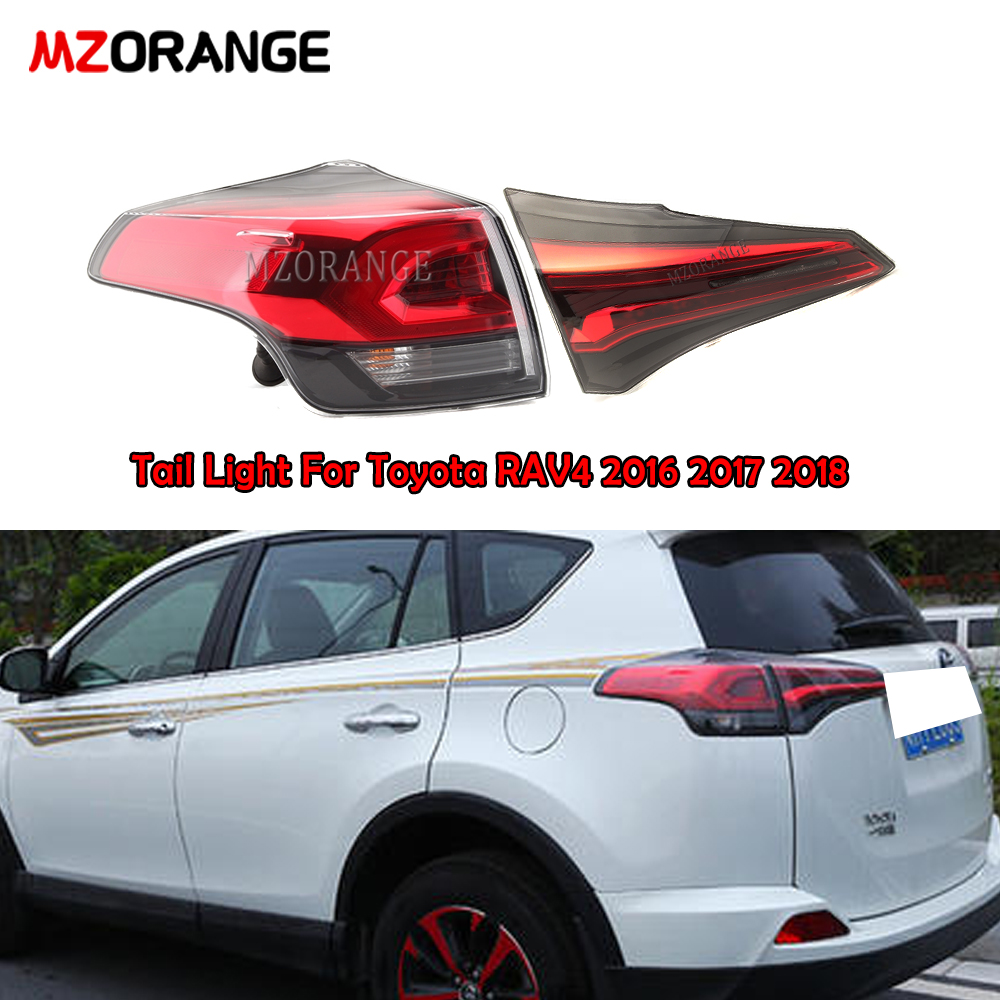 MZORANGE LED Tail Light Taillights LED Tail Lamp+Turn Signal+Brake+Reverse light For Toyota RAV4 2016 2017 2018