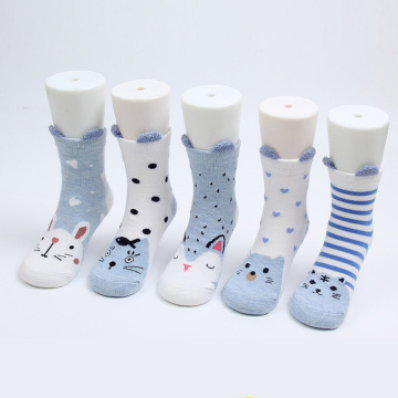 5 Pairs/Lot Hot Sale Cartoon Three-Dimensional Children Socks Cotton Soft And Comfortable Boy Girl Animal Socks Rabbit Dog Bear