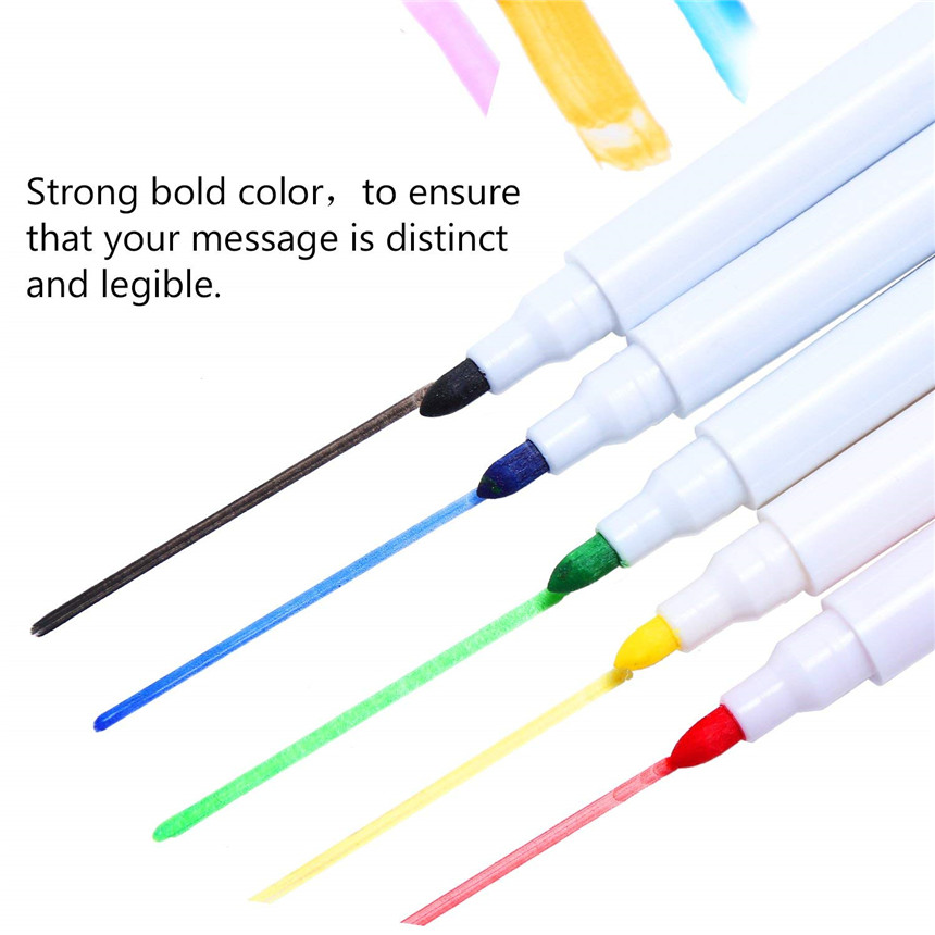7pcs Whiteboard Marker Pens 1pcs Dry Eraser School White Board Water-based Pen Watercolor Color Magnetic Pen Classroom Supplies