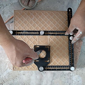 Construction multi-angle measuring ruler aluminum alloy folding positioning ruler professional DIY wood floor tile tool