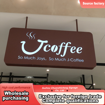 Space Efficient Ceiling Hung Double Sided LED Lightbox