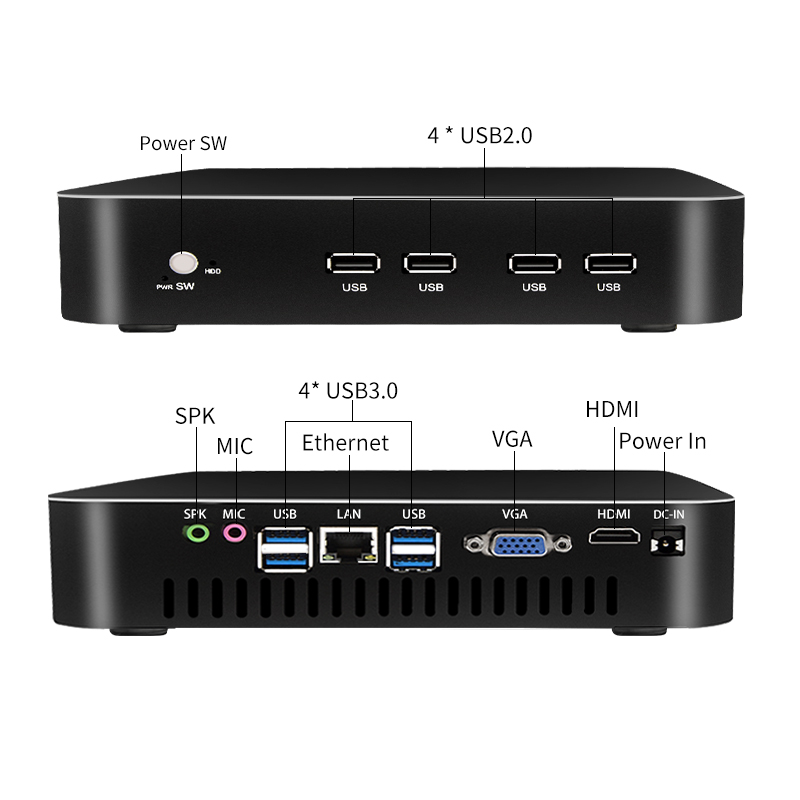 MSECORE 8th Gen i3i5i7 DDR4 Gaming Mini PC Windows 10 Desktop Computer game pc linux intel Nettop barebone HTPC VGA HDMI WiFi