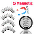 LEKOFO 2020 Magnetic Eyelashes Lot with 5 Magnet Mink Eyelashe Reusable 3D False Eye lashes Makeup faux cils magnetique Tweezers