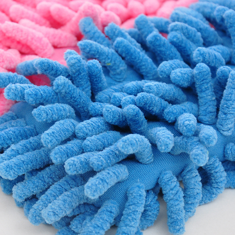 1pcs New Dog Toy Absorbent Quick-drying Dog Towel Glove Chenille Microfiber Shammy Pet Bath Towel Towels Accessory Pet Supplies