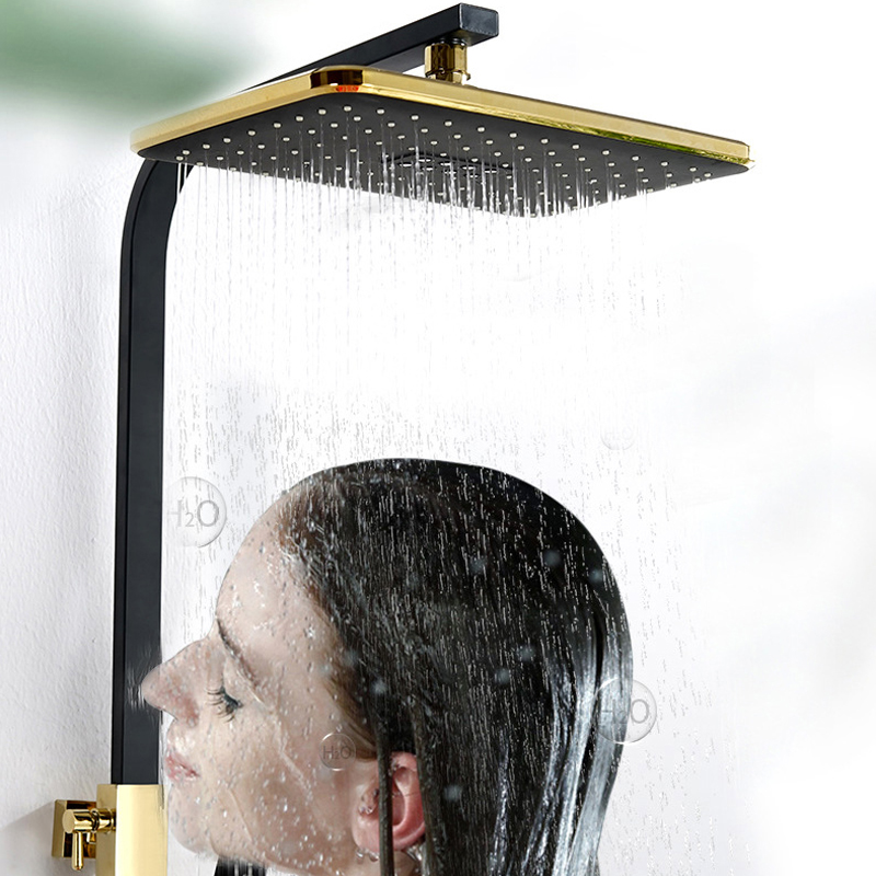 Digital Shower Set Bathroom Smart Automatic Bath System Hot Cold Mixer Faucet SPA Rainfall Showers Tap Wall Mount Thermostatic