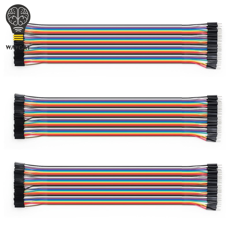 WAVGAT Dupont line 120pcs 20cm male to male + male to female and female to female jumper wire Dupont cable for Arduino