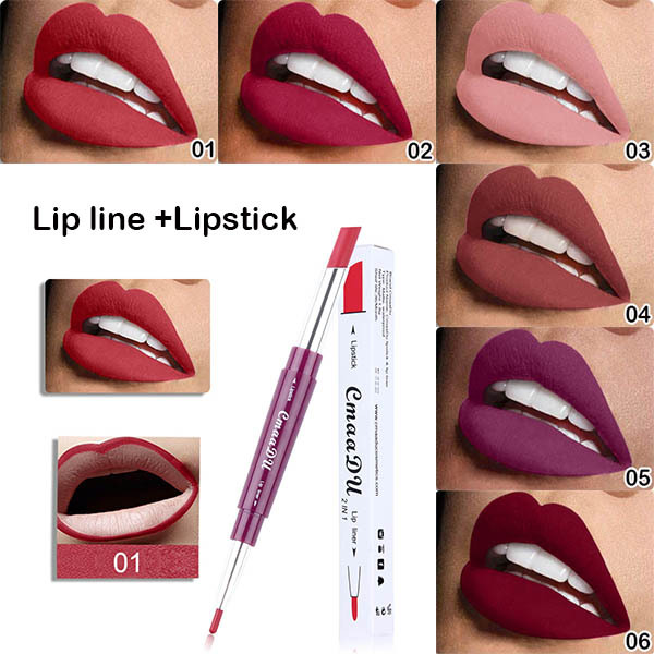 1 pcs Double Use Lip Liner Multifunctional Lipstick Lip Liner Lip Gloss