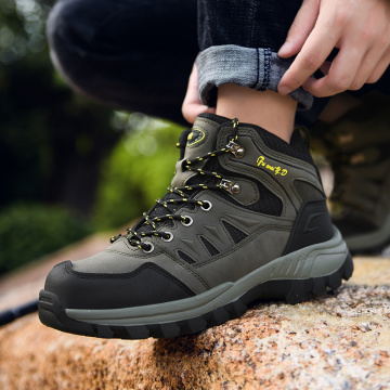 High-top Outdoor Men Hiking Shoes Waterproof Trekking Shoes Man Casual Warm Mountain Shoes Climbing Trail Sneakers Hunting Boots