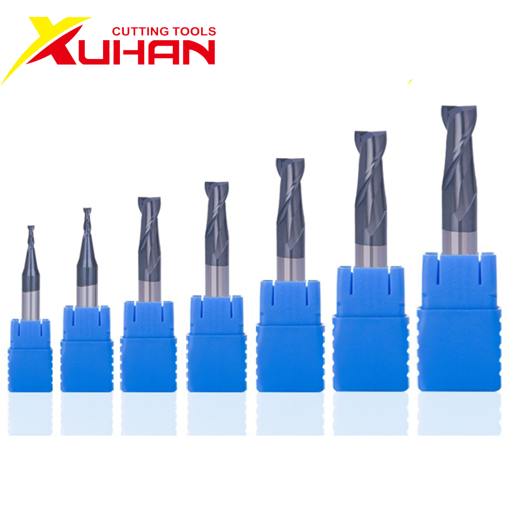 HRC50 2 Flute End mills Cutting 1 2 3 4 5 6 8 10 Alloy Carbide Milling Tungsten Steel Milling Cutter EndMill CNC cutting tools