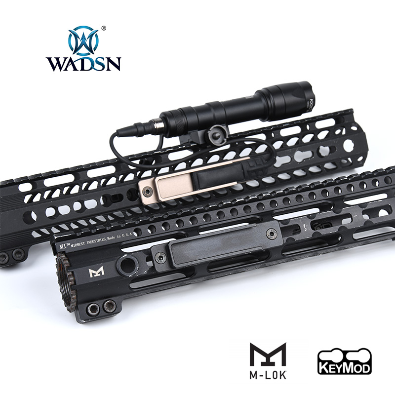 WADSN Tactical M-LOK & Keymod CNC Pocket Panel For Softair Pistol M300 M600 Flashlight Pressure Pad Weapon Light Switch Slot