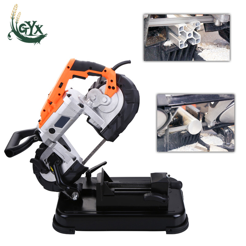 Band saw machine small household 45 degree woodworking stainless steel sawing machine small desktop metal cutting machine