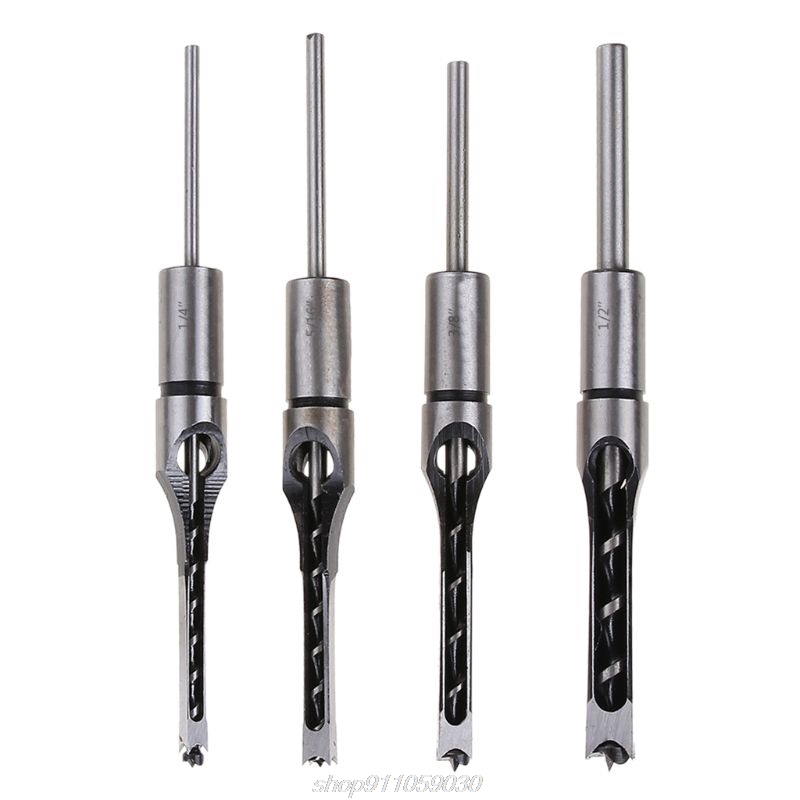 Woodworking Drill Square Hole Bit Chisel Mortising Kit Mortise Tenon Wood Tool Machine Hole Drill D10 20 Dropshipping