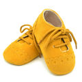 Unisex Baby Shoes Cotton Baby Girls Shoes Cross Lace Up Baby Boys First Walkers Yellow Brown Purple Toddler Soft Anti-Slip Shoes