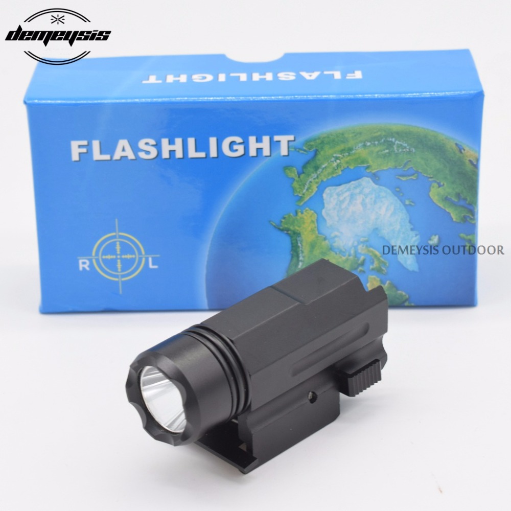 Hunting Weapon Light Aluminum Alloy Compact Tactical Gun Flashlight Shooting Torch 20mm Rail Mount Gun Light for Glock 17 18 20