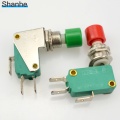 DS-438 Momentary Red /Green Push button Actuator Micro Limit Switch 12mm push button switch