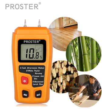 Proster Portable Wood Moisture Meter 0.5% Accuracy Hygrometer Timber Tree Density Digital Electrical Tester Cardboard Measuring