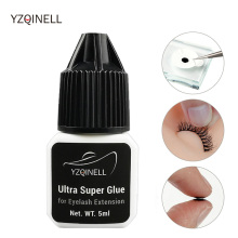 Professional 1~2s Fast Drying Lash Extension Glue Strong Black Adhesive for Eyelashes Building Glue Retention 6-8 Weeks 5mL