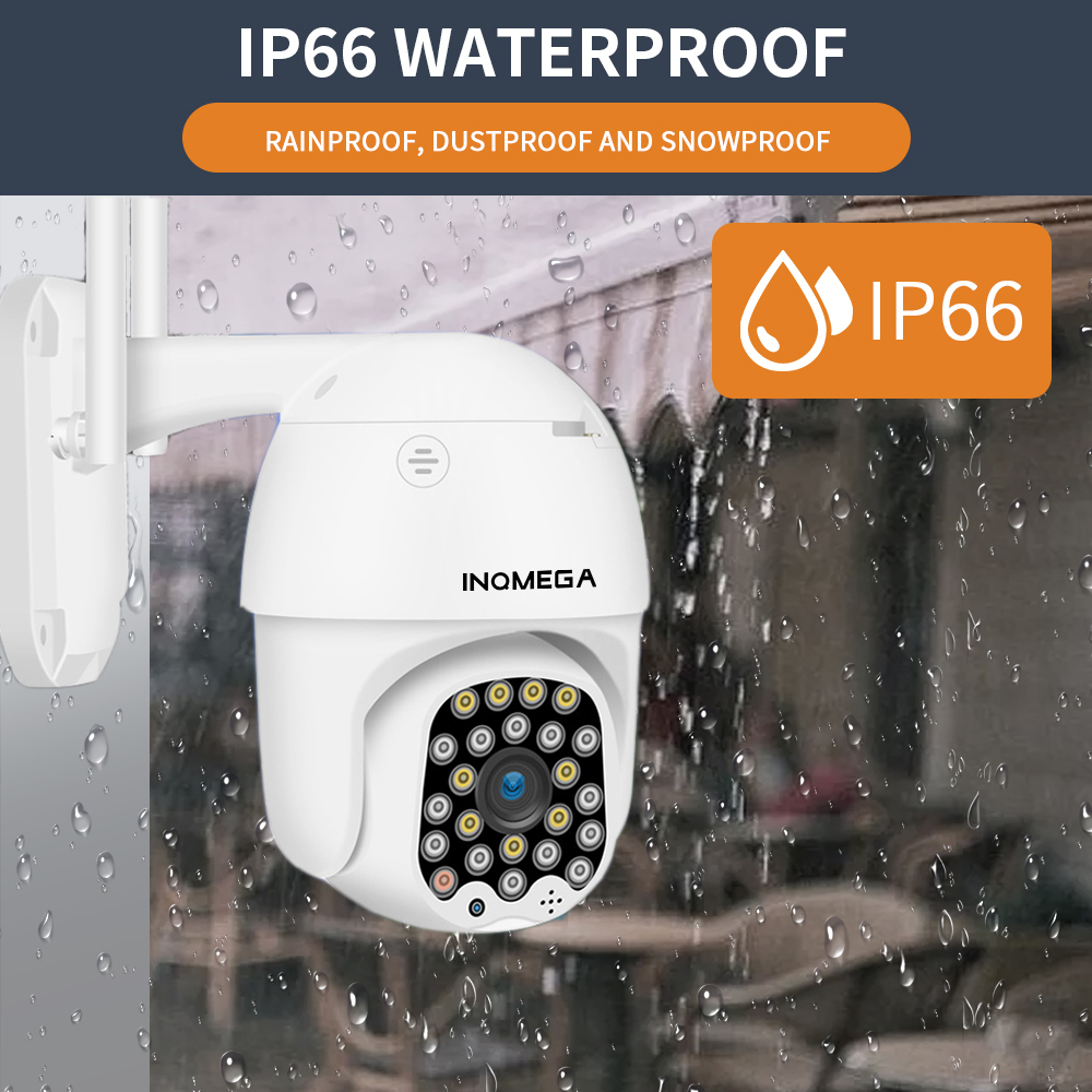 INQMEGA 1080P Cloud Wifi Camera 2MP PTZ Speed Dom Waterproof Full Color CCTV Security Surveillance IP Camera 4X Digital Zoom