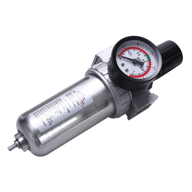 1/2 Inch Sfr400 Compressed Air Filter Regulator Combo Air Filter Pressure Regulator Gauge Kit Pressure Gauge