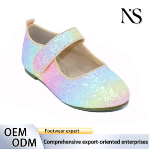 Enchanting Rainbow Glitter Mary Jane Shoes for Kids