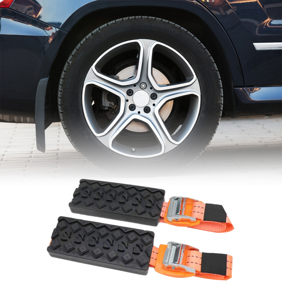 2Pcs Tire Wheel Chain Anti-slip Emergency Snow Chains For Ice/Snow/Mud/Sand Road Safe Driving Truck SUV Auto Car Accessories