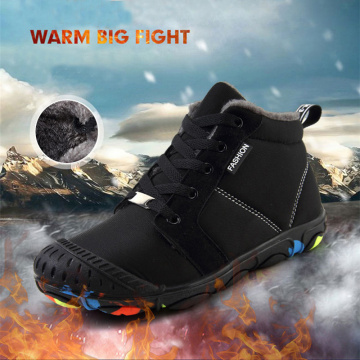 Winter Kids Shoes Running Shoes Waterproof Hiking Shoes Plus Fur Warm Sport Boys Non-slip Sneakers Outdoor Climbing Trainers