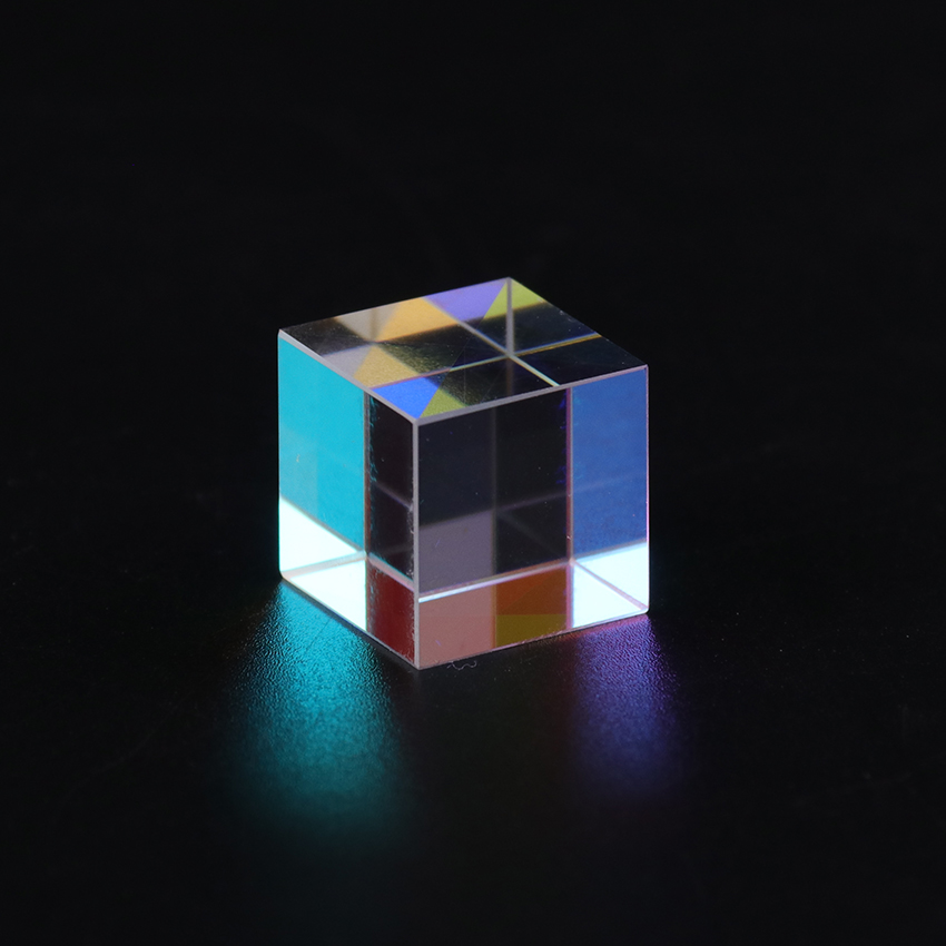 1PC 15mm Prism Six-Sided Bright Light Combine Cube Prism Stained Glass Beam Splitting Prism Optical Experiment Instrument